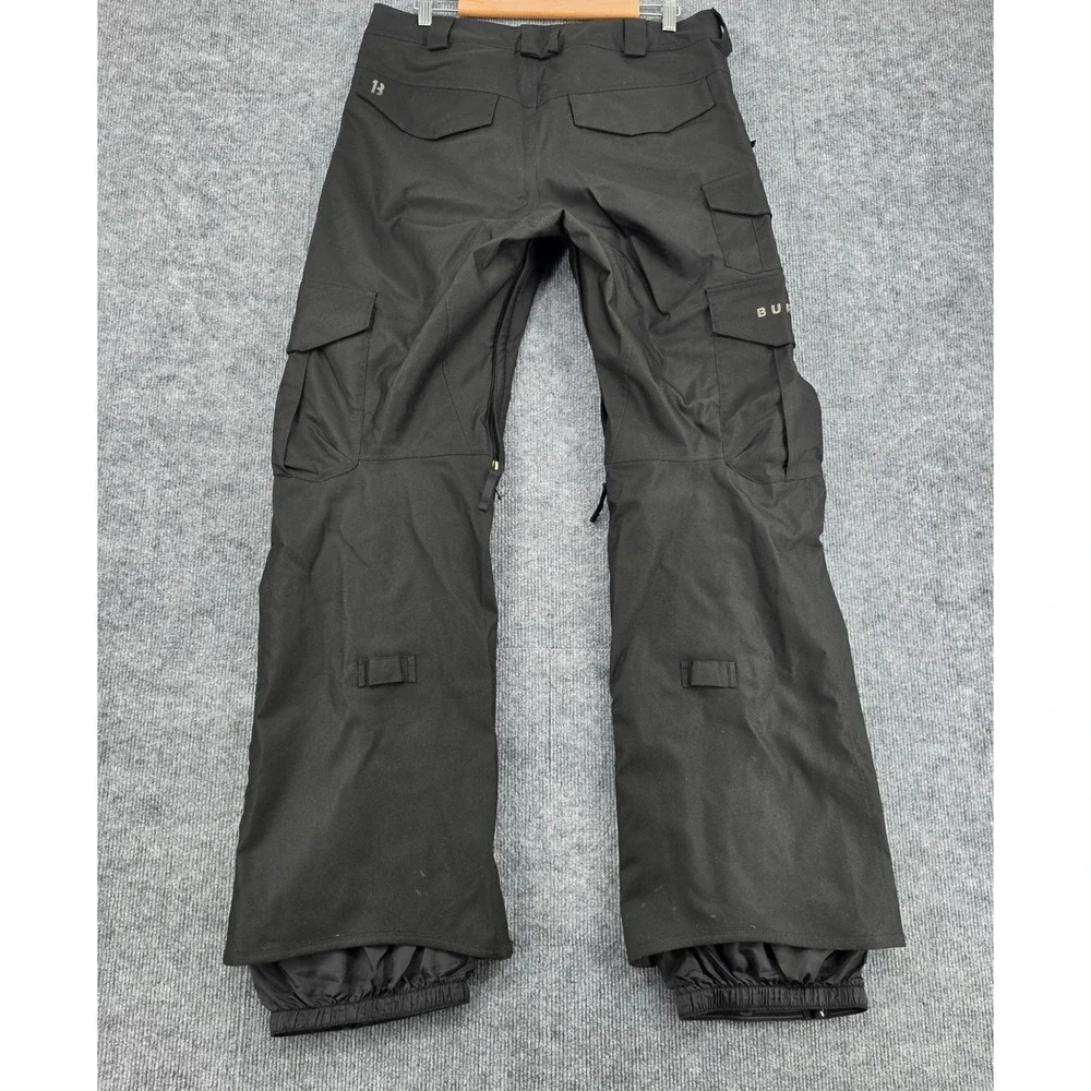 Burton DryRide Snowboard Pants Mens Medium Tall Black Cargo Ski Winter Trousers